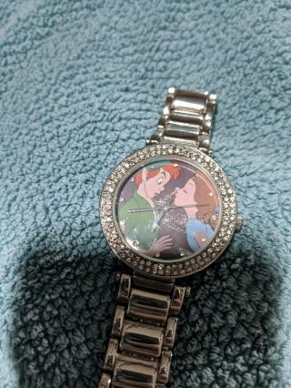 Disney Accutime Peter Pan And Wendy Stainless Steel Wrist Watch.  Vrhtf Rare