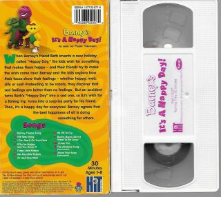 BARNEY ' S IT ' S A HAPPY DAY Barney the Dinosaur VHS Toys R Us Exclusive RARE 2