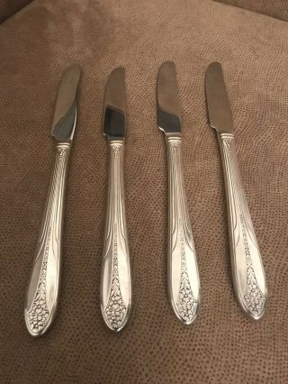 Princess Royal French Hollow Grille Knives,  By National Silver Co.  (set Of 3)