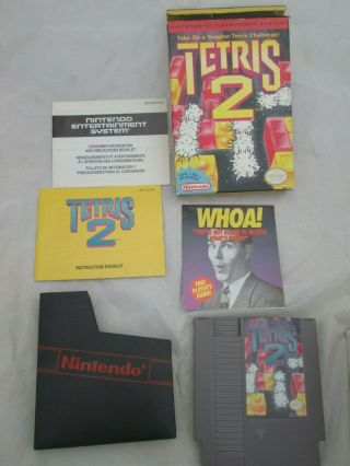 Rare Tetris 2 Nintendo Nes (1993),  Complete Cib - 100 Authentic