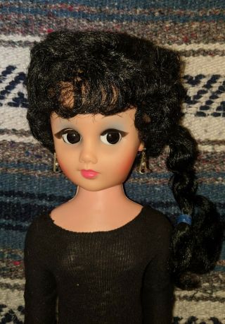 19.  5 " Vintage High Heel Fashion Doll 14r Side Glance Eyes High Color Black Hair