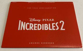Incredibles 2 (animated,  2018) Fyc Dvd Rare Screener