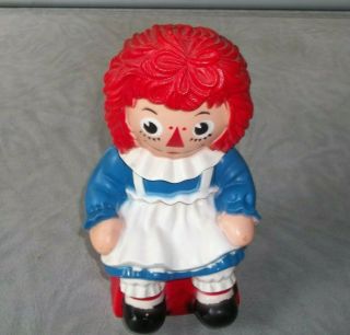 Raggedy Ann Coin Bank The Bobbs Merrill Co 1972 My Toy Co Hard Plastic Vintage