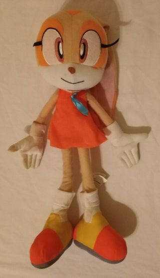 2009 Kellytoy Sega Sonic The Hedgehog Cream The Rabbit 18 " Stuffed Plush Rare