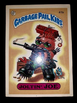 Joltin Joe 1st Series 1 Garbage Pail Kids Os1 Rare 1985 Topps Gpk 41b