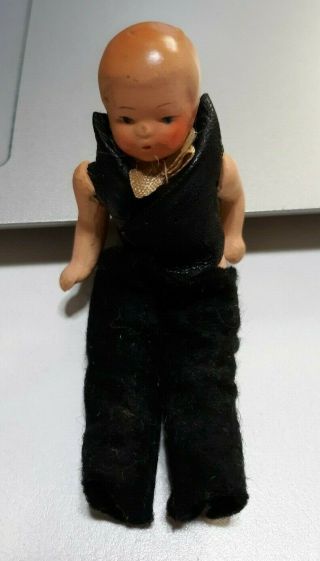 Antique German Porcelain Bisque Baby Boy Doll Movable Limbs