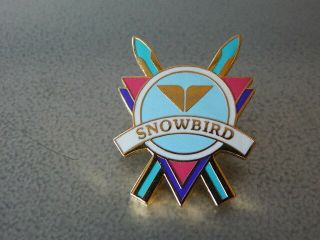 Vintage 1980s Snowbird Utah Ski Resort Enamel Logo Lapel Pin - Rare