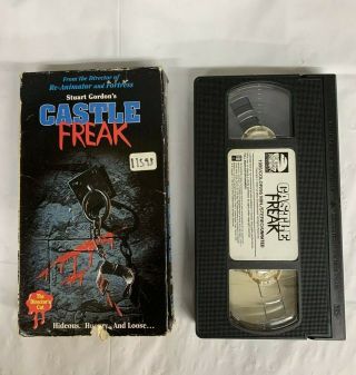 Castle Freak Vhs Full Moon Horror Cult 80s Movie Rare Cvc Video Club Release Oop
