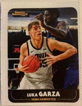 Luka Garza 2020 Si Sports Illustrated For Kids Iowa Hawkeyes 1st Rc Rare 921