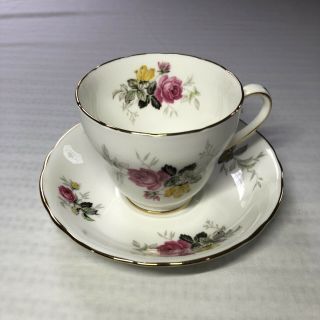 Vintage Adderley Fine Bone China Tea Cup And Saucer - Monique