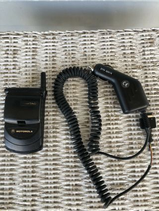 Rare Vintage - Startac Motorola Flip Cell Phone Black - At&t