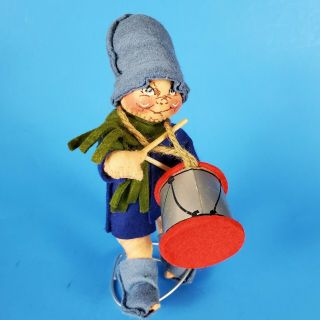 Vintage Annalee Little Drummer Boy Standing Christmas Doll 7.  5 " Tall