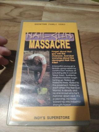 Nail Gun Massacre VHS Horror SOV Magnum Video Rare HTF OOP Gore 2