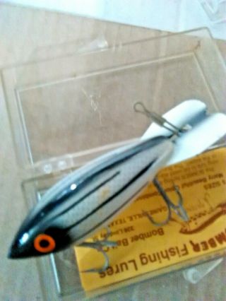 Old Lure Vintage Bomber With Paperwork Black And White Lure.