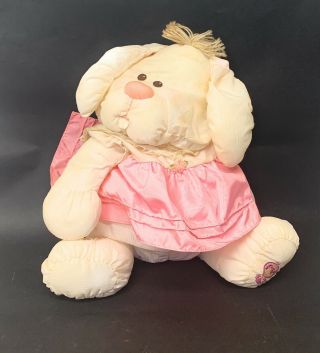 Rare 1986 Vintage Fisher Price Puffalump White Rabbit W/pink Dress 8004
