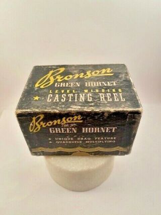 Vintage Bronson Green Hornet Casting Reel 2200 Box Papers