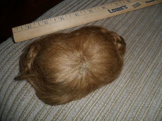 Authentic Old Antique Human Hair Wig For German Or French Bisque Head Doll