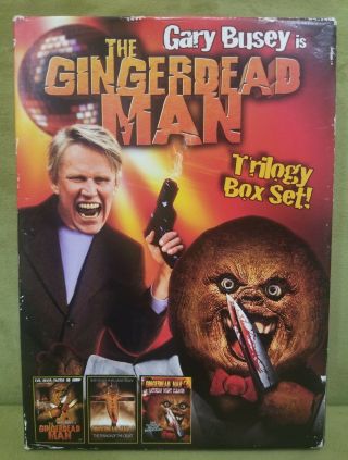 Rare The Gingerbread Man Dvd Trilogy Box Set Gary Busey Horror Cult Classic Evil