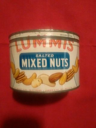 Vintage Rare Lummis &co. ,  Inc Philadelphia Mixed Nuts Can 13oz Size