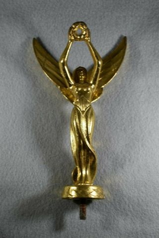 Rare Vintage 6 Inch Metal Winged Angel Trophy Topper - 10.  8 Ounces -