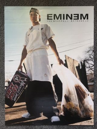 Rare Eminem Marshall Mathers Lp Vintage Poster Rap Hip Hop Cd Detroit