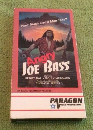 Angry Joe Bass Vhs Action Paragon Video 1984 Rare Henry Bal