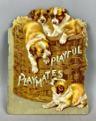 Antique Raphael Tuck & Sons Playful Playmates Childrens Toy Book