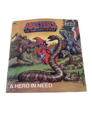 Vintage 1986 Motu Masters Of The Universe Book A Hero In Need Golden