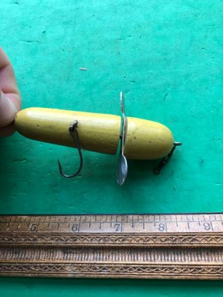 EARLY MILL YELLOW KID SPINNER LURE GLOBE REVOLUTION STYLE JERSEY RIG YELLOW 3