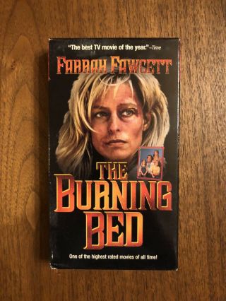 Rare Oop 1st Edition Unrated The Burning Bed Vhs Video Tape Farrah Fawcett