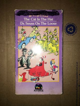 Vhs The Cat In The Hat Dr.  Seuss On The Loose 1985 Rare Htf Playhouse Video