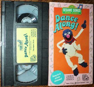 Sesame Street: Dance Along (vhs) Big Bird,  Bert,  The Count.  Good Cond.  Rare.  Nr