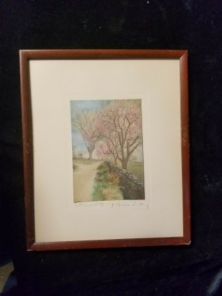 Vintage Wallace Nutting A Vermont Spring Signed Print