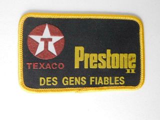 Texaco Prestone People You Can Trust Vintage Patch Oil Gas Service Rare French