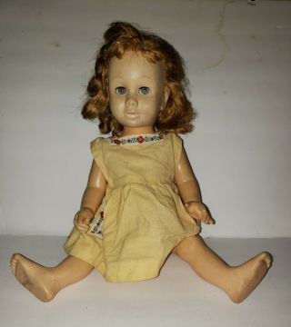Chatty Cathy 19 " Doll Mattel Vintage Blonde W/blue Eyes