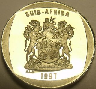 Rare Proof South Africa 1997 Rand Only 3,  596 Minted Springbok