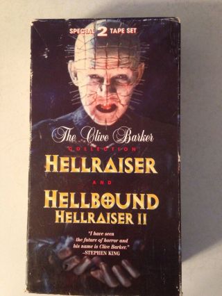 Hellraiser,  Hellbound Hellraiser Ii,  2 Tape Set,  Vhs Rare Cult Horror