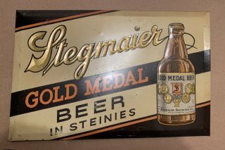 Stegmaier Beer Sign Circa 1940 Rare