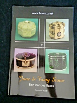 Rare Jue & Tony Stone Fine Antique Boxes 2004 Inlaid Wood Jewelry Knife Tortoise