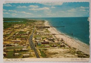 Alabama Postcard Mid 1900s Rare Gulf Shores Gulf Beach Go Kart Track