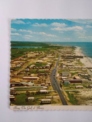 Alabama Postcard Mid 1900s RARE Gulf Shores Gulf Beach Go Kart Track 2