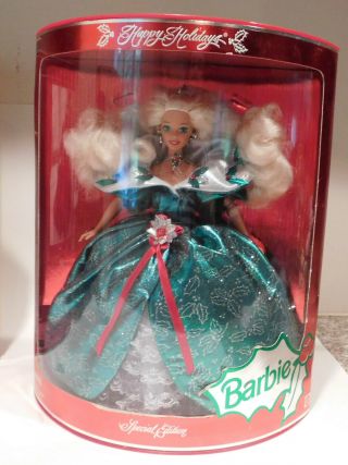 Vintage Mattel Happy Holidays Barbie 14123 Blonde Minty