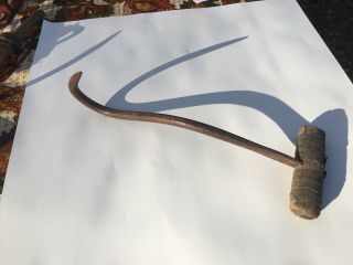 Vintage Antique Hay Straw Bale Hook Meat Ice Grapple Rustic Iron Farm Tool 7