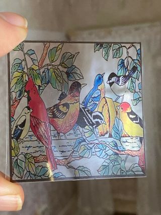 Vintage Miniature Dollhouse 1:12 Stained Glass Bird Window By Royal Pane England