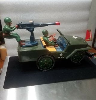 Rare Army Jeep From The 50s.  Tin Litho From Japan.