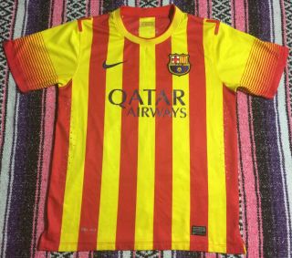 Neymar Jr.  Qatar Airways Fbc Barcelona Soccer Jersey Mens Medium 11 Rare