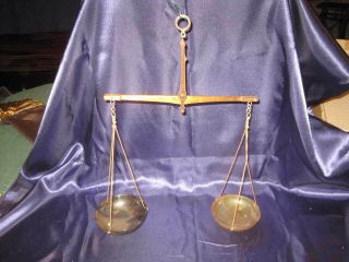 1900 Antique Apothecary Hanging Balance Scale Marked 200 Gr Germany Brass Bakeli