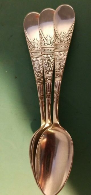3 Vintage 1847 Rogers Bros Demitasse Spoons Silver Plate Flatware