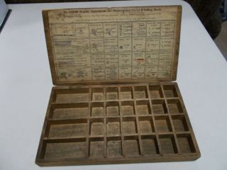 Vintage Shakespeare Fishing Reels Repair Parts Wooden Box 28 - Section