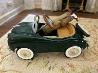 Vintage Dollhouse Miniature Green Old Fashioned Kiddie Pedal Car Toy Golf Clubs